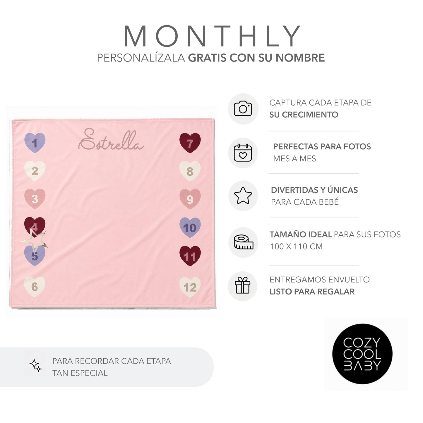 Monthly Blanket CORAZONES