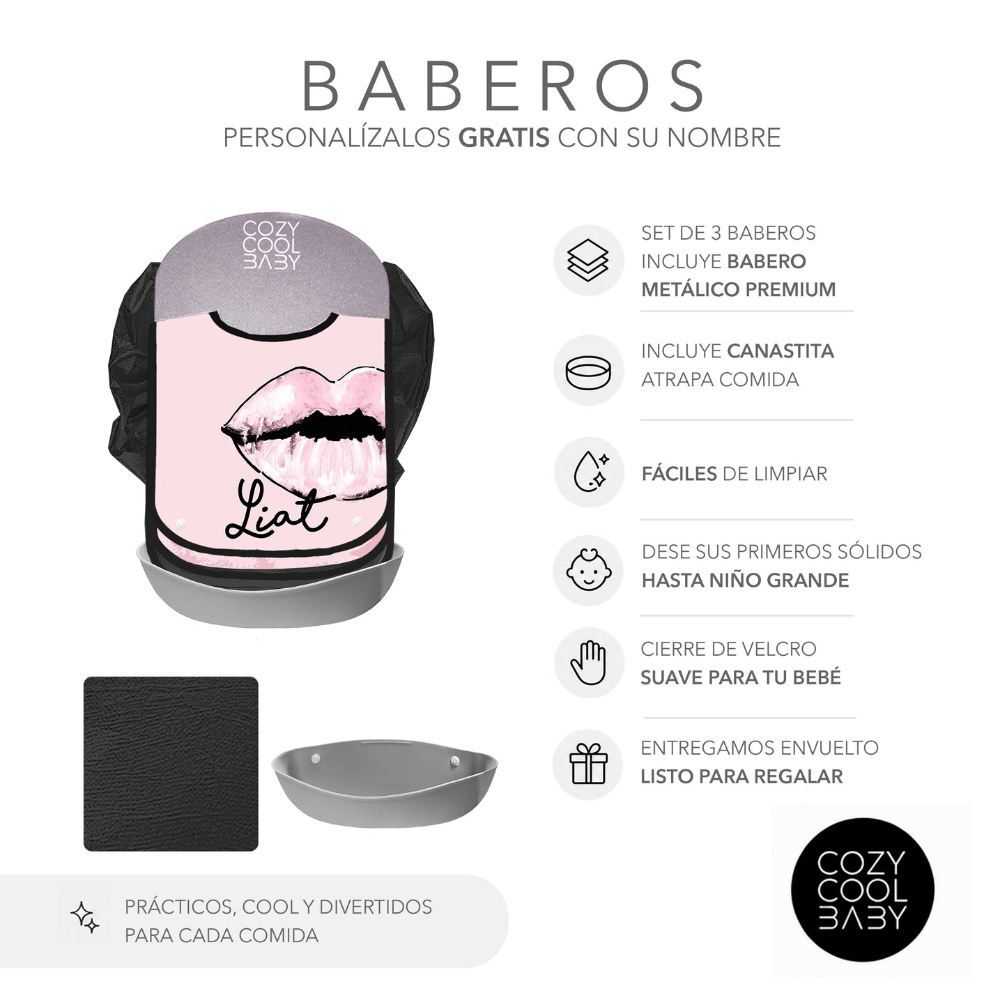 SET DE 3 BABEROS FASHION