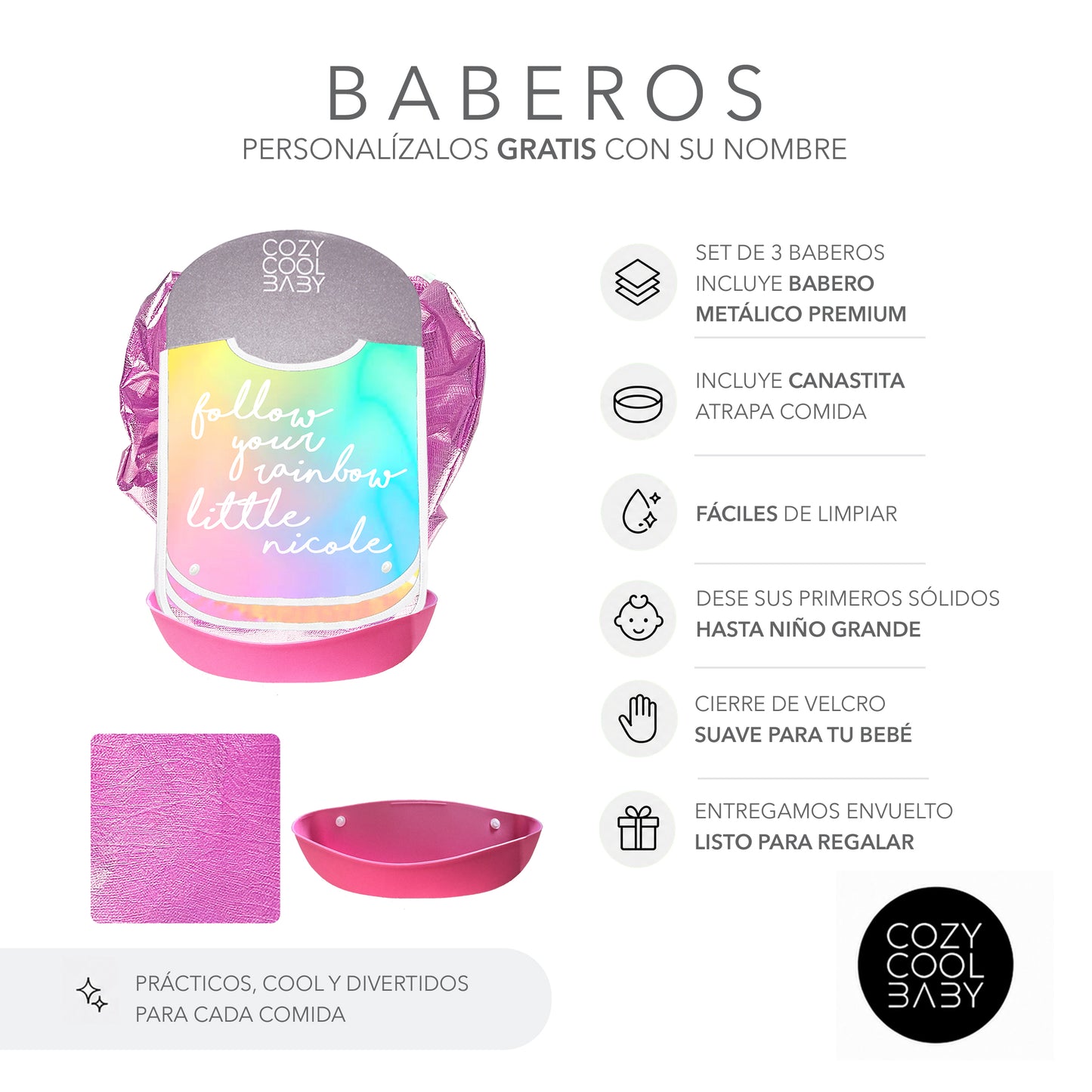 SET DE 3 BABEROS TIE DYE