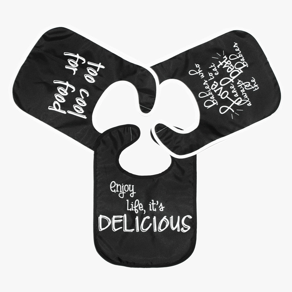 SET DE 3 BABEROS BLACK&WHITE