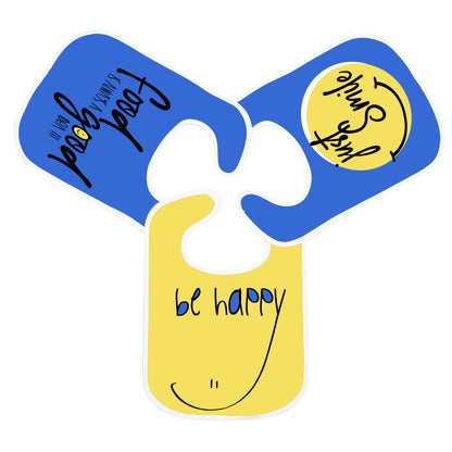 SET DE 3  BABEROS SMILEY - SMILE