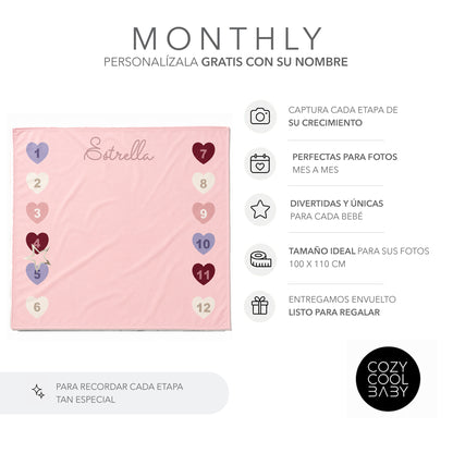 Monthly Blanket CORAZONES