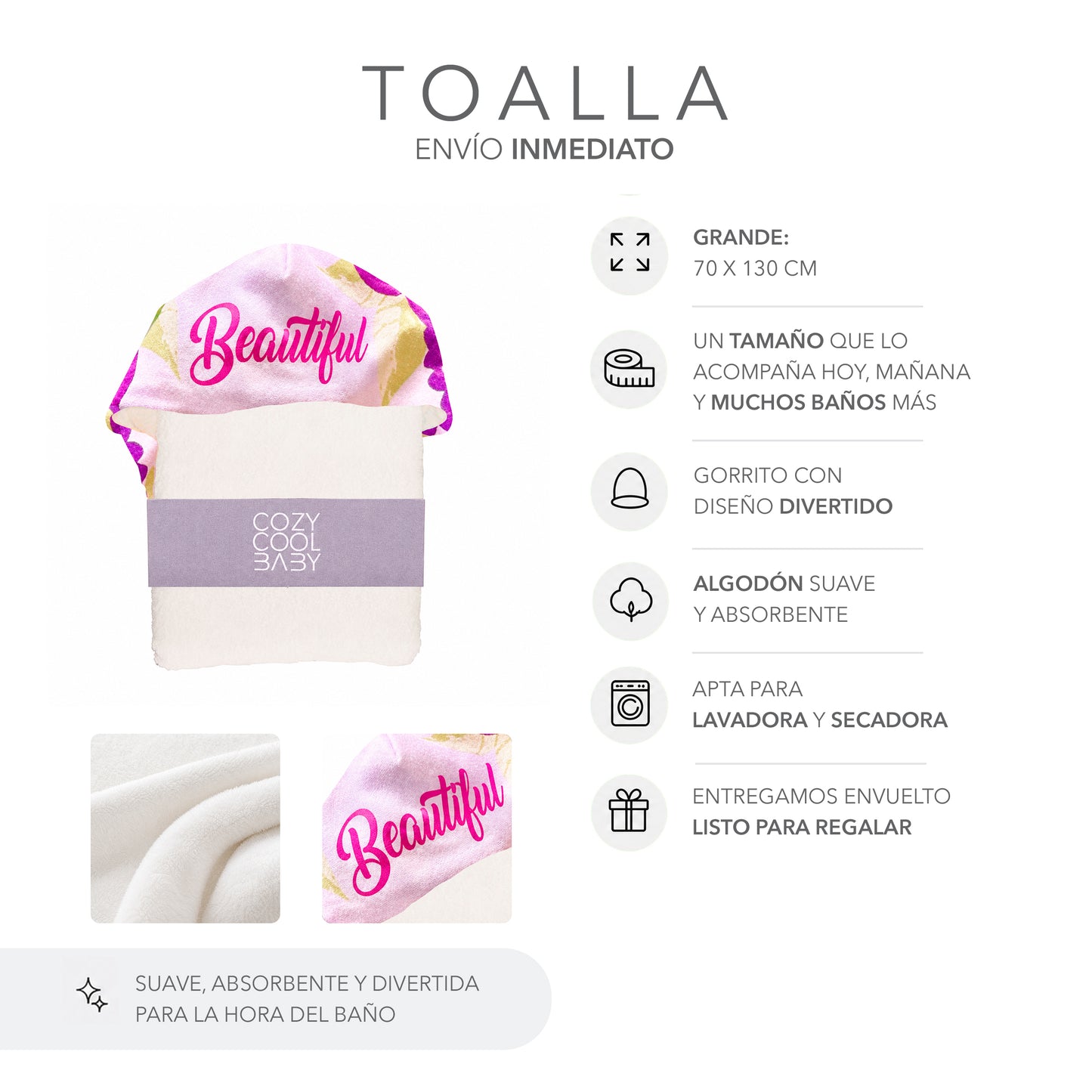 TOALLA BEAUTIFUL - BEAUTIFUL
