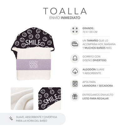 TOALLA BLACK&WHITE - SMILE