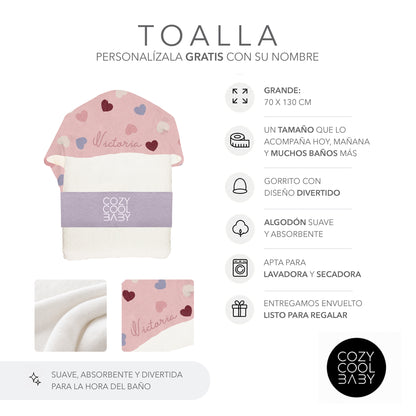 TOALLA CORAZONES