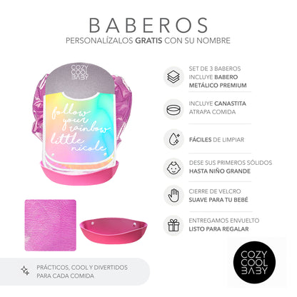 SET DE 3  BABEROS TIE DYE