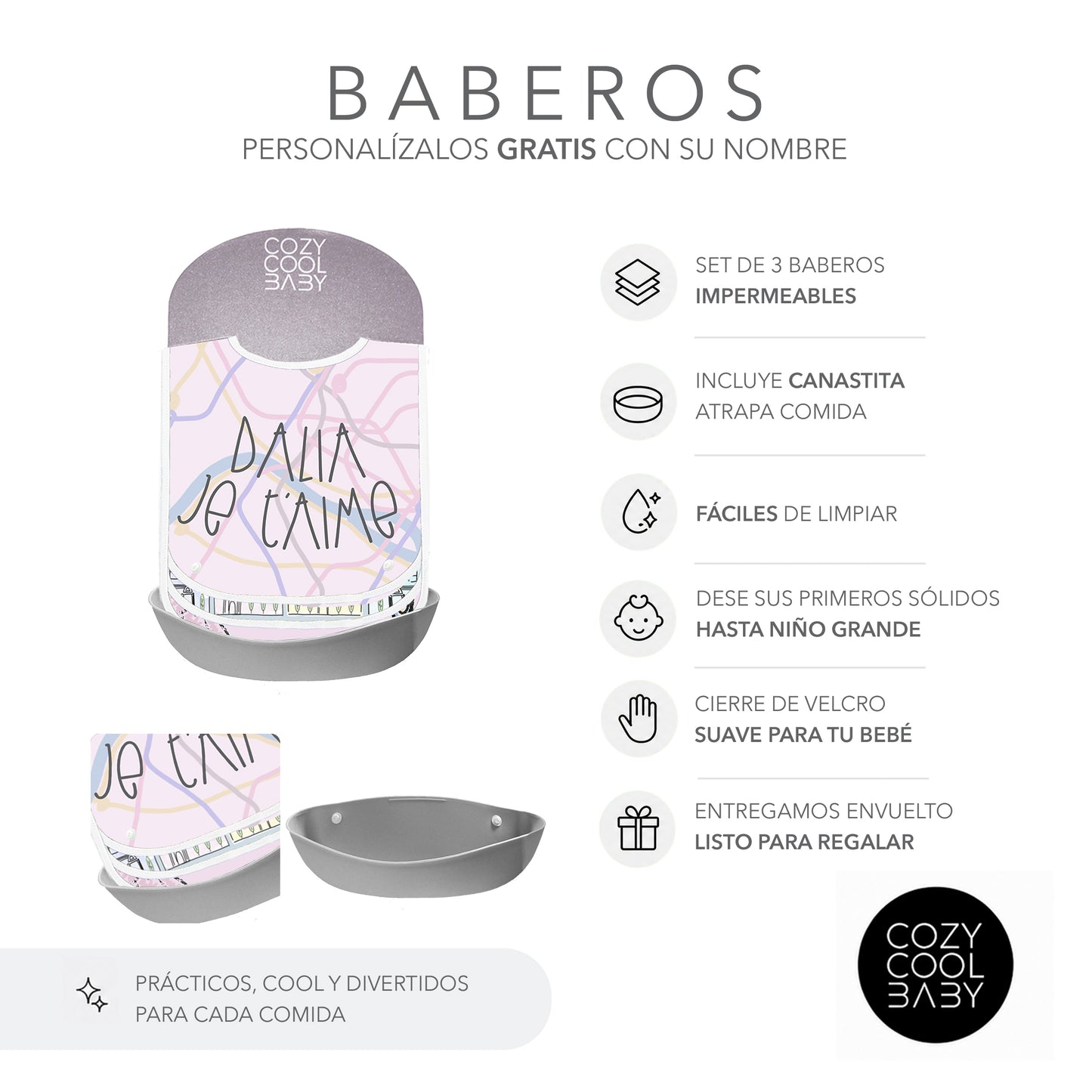 SET DE 3 BABEROS TOWN HOUSES