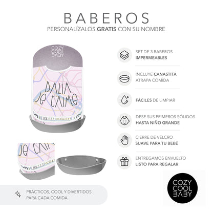 SET DE 3 BABEROS TOWN HOUSES
