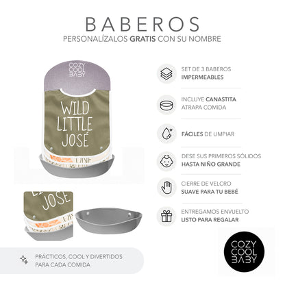 SET DE 3 BABEROS ZOOFARI