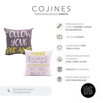 SET DE 2 COJINES DREAMS
