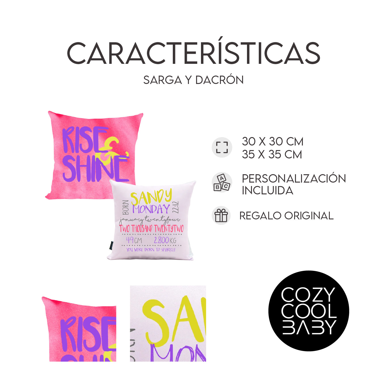 SET DE 2 COJINES NEON