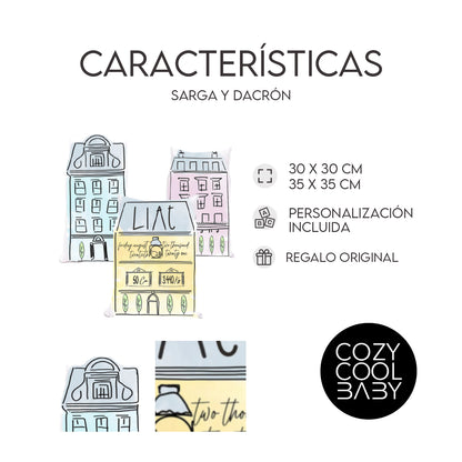 SET DE 3 COJINES TOWN HOUSES