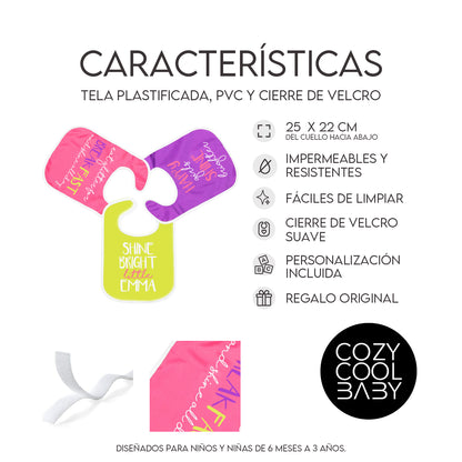 SET DE 3 BABEROS NEON