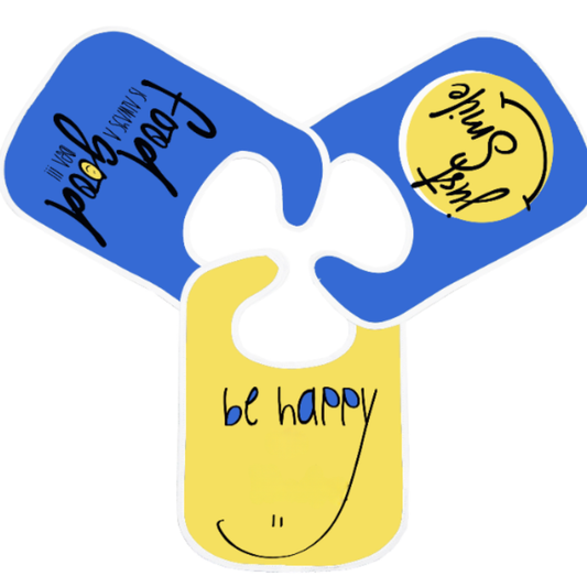 SET DE 3 BABEROS SMILEY